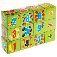 Кубик пластмассовый 'Весёлая Арифметика', (12 шт;уп), 4607155184966