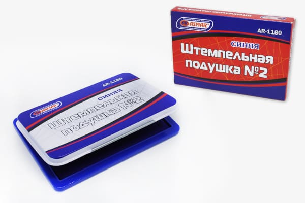 Штемпельная подушка синяя  120 х 85 мм AR-1180;синяя