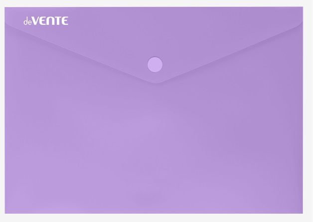 Папка конверт на кнопке 'deVENTE.Pastel', А4 , (330х235 мм),180 мкм, сиреневый цвет, 3079327