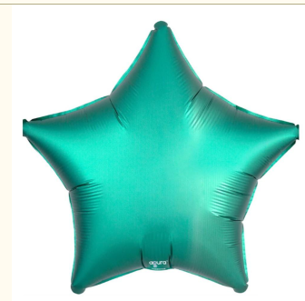 Шар фольга, Звезда 10, Сатин , цвета ассорти, 94206