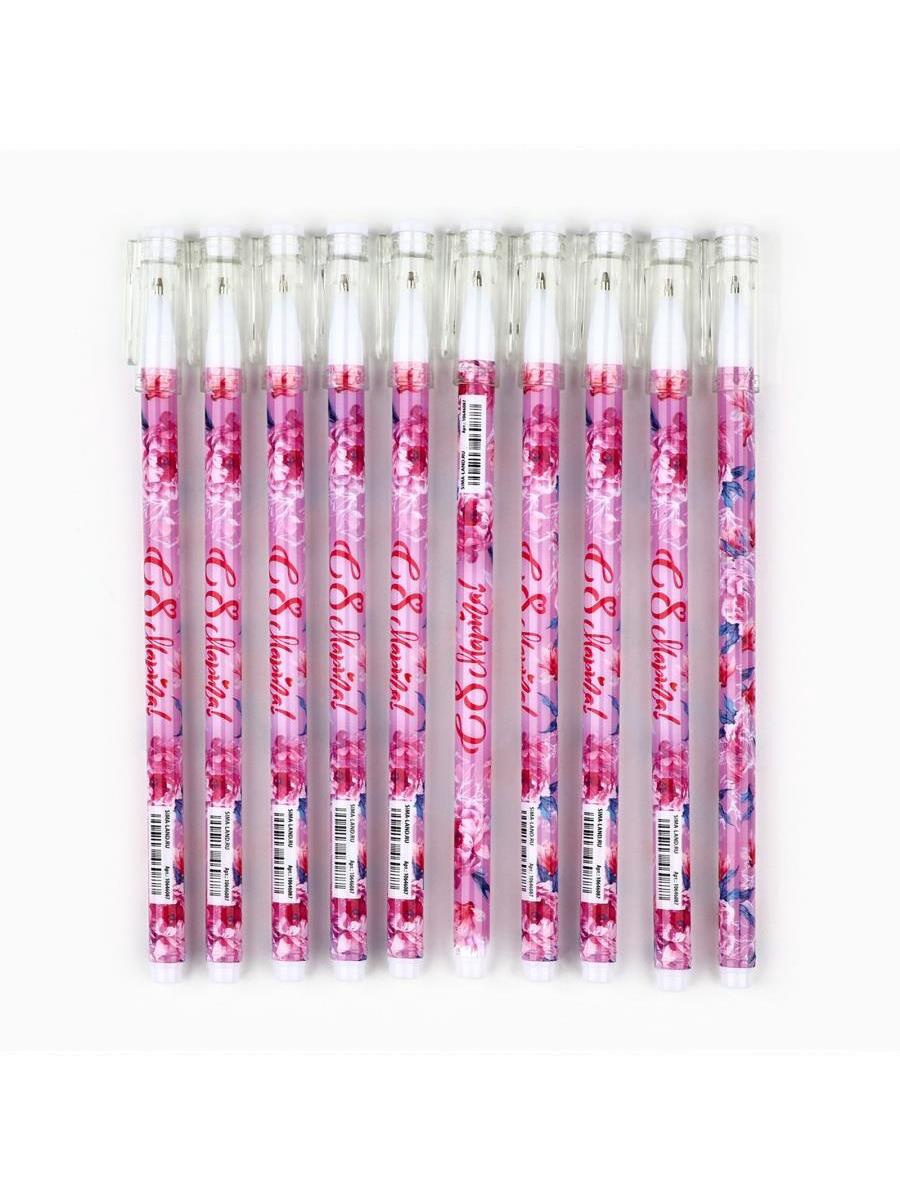 Ручка пластик с колпачком, с 8 марта, синяя паста, 0,5 мм, 10646087