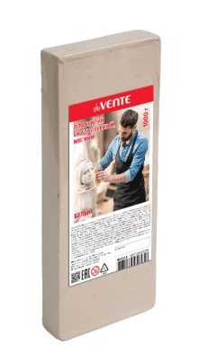 Пластилин скульптурный 'deVENTE' белый, 1000 г, пленка, мягкий, 8042918