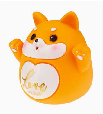 Копилка Счастливый зверёк, 14.5х13.5 см, оранжевый, КС-3675