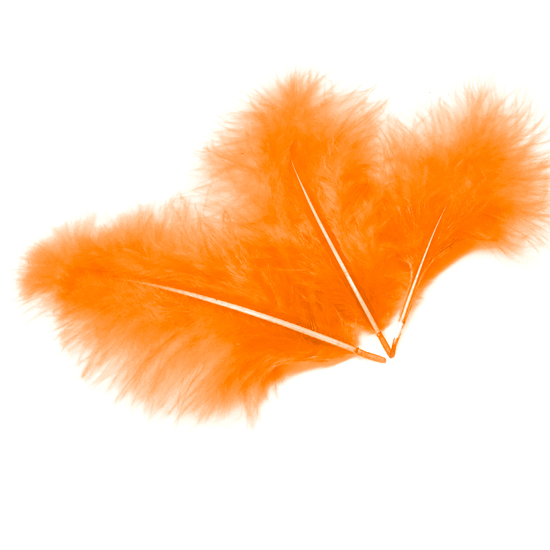 Перья, Оранжевые, 10х15 см, (30 шт;уп), 6015505