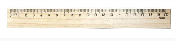 Линейка деревянная 20 см, ASMAR, (толщина 2 мм), AR-3111