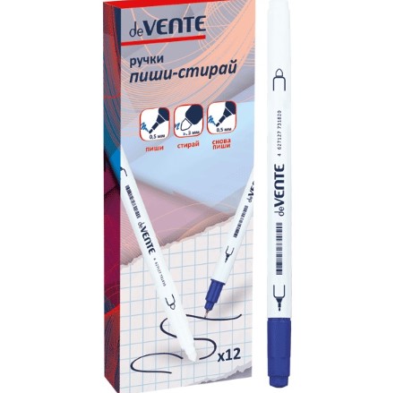 Ручка капиллярная 'deVENTE. Пиши-стирай' двухсторонняя 0,5 мм и 3 мм, 5060700