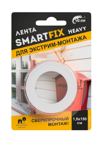 Всепогодная лента для внешнего и внутреннего монтажа, W-con SmartFix HEAVY, 1,5х150см, SFV1515G