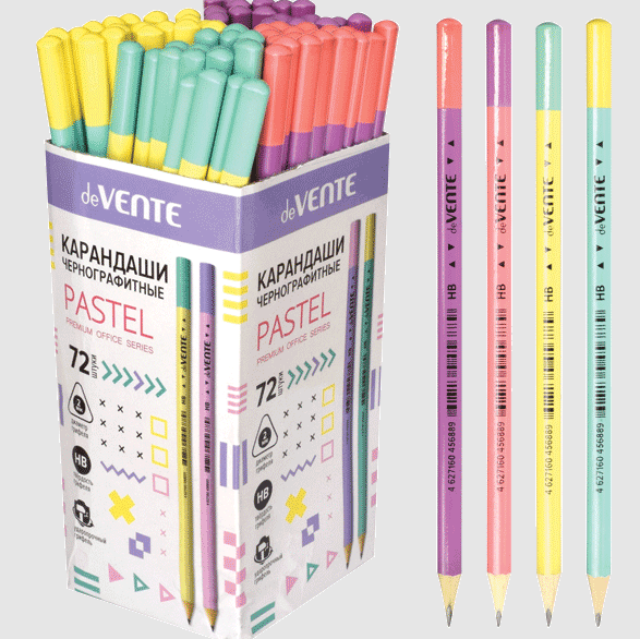 Карандаш чернографитный 'deVENTE.Pastel', HB , диаметр грифеля 2 мм, 5032336