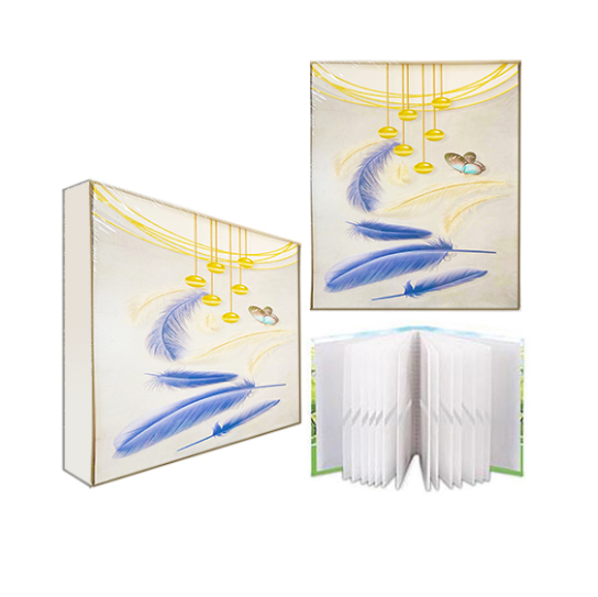 Фотоальбом 'KWELT', 200 фото 'Перья', индивидуальный бокс,в термо-пленке, К-20719