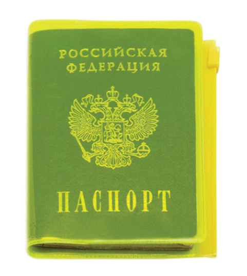 Обложка с неоновым свечением для паспорта. deVENTE. неоновая желтая, 1030200