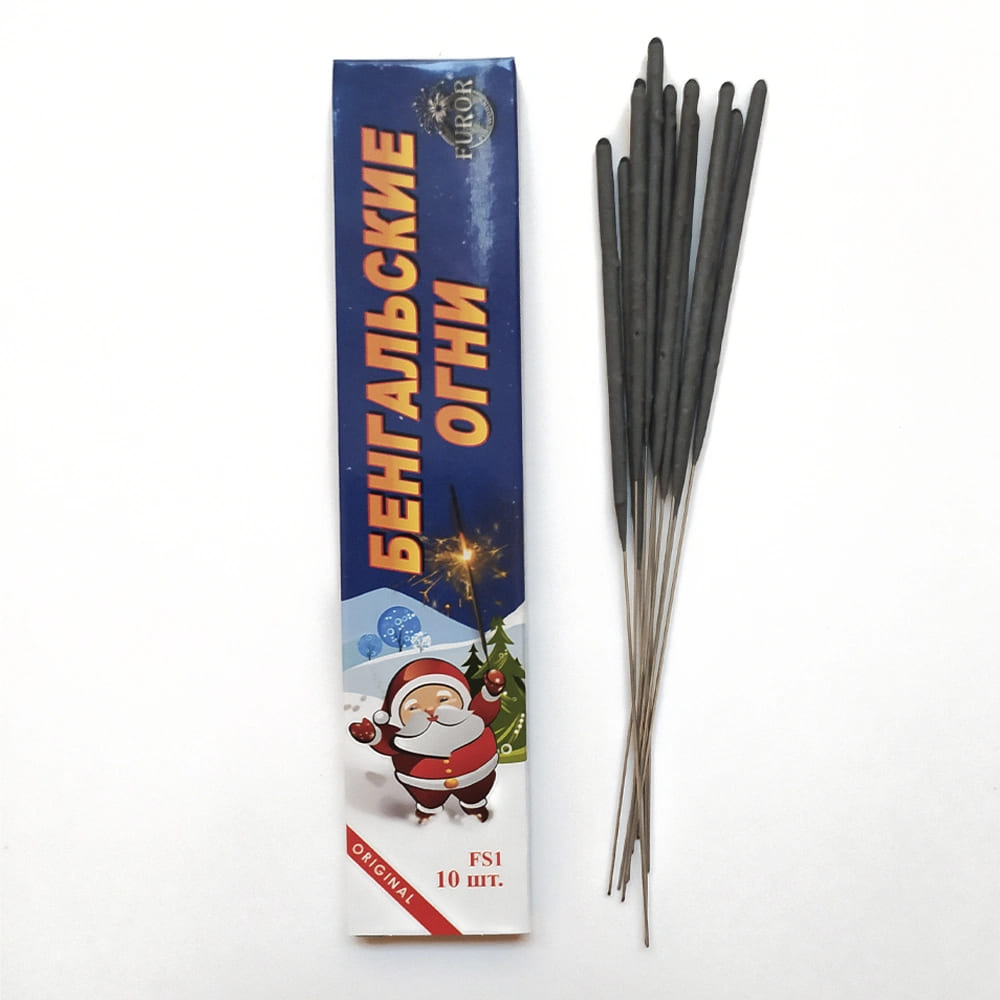 Бенгальские огни, 17 см, (10 шт;уп), AF1;FS-1