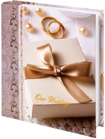 Фотоальбом BRAUBERG  'Свадебный подарок ', на 200 фото , 10х15 см , твердая обложка, 391153