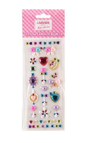Стразы самоклеящиеся 'deVENTE', Сердечки, 8004021