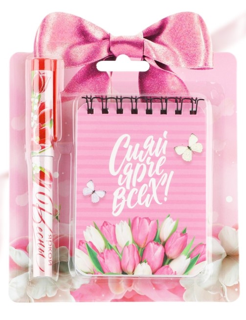 Подарочный набор 'Сияй ярче всех!' блокнот и ручка, 9874763