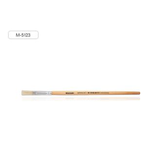 Кисть художественная щетина №8, плоская, ручка деревянная, лакированная, М-5123