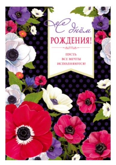 Открытка евро А5 , Сфера , 'С днём рождения', ЦМ-14835