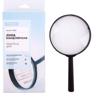 Лупа "OfficeSpace" 90 мм, 3-х кратное увелечение, 178896