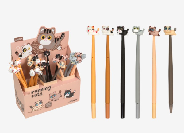Ручка шариковая силиконовая подарочная 'deVENTE. Running Cats', d=0,7 мм, 5073446