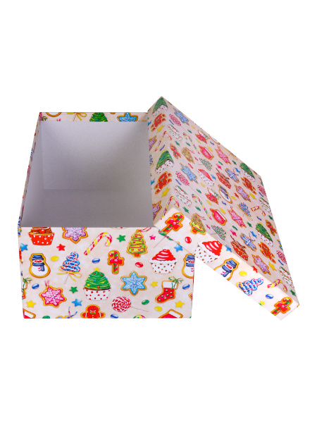 Коробка подарочная Miland 'НГ сладости', 14х8х5 см., прямоугольная (Серия 10в1), картон, 1406