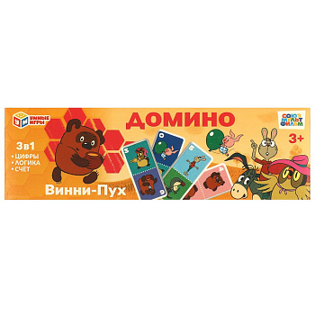 Винни-Пух. СОЮЗМУЛЬТФИЛЬМ. Домино пластиковое. 3в1. 175х55х18 мм.