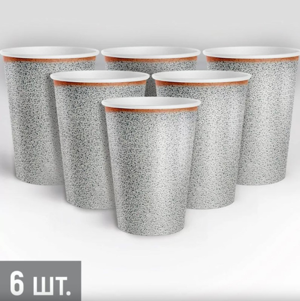 Набор стаканов 'Керамическая эстетика', 250 мл, (6 шт;уп), 30000854