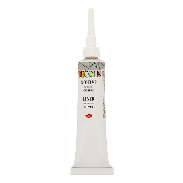 Контур акрил ткань 'Decola', 18 мл, серебро, 5403966