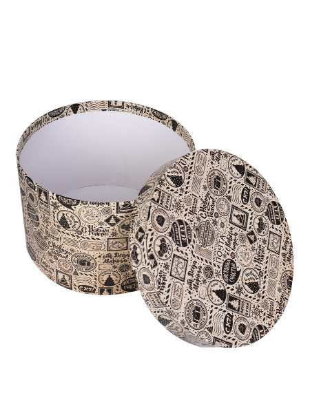 Коробка подарочная Miland 'Новогодняя почта', 20х15 см., круглая (Серия 3в1), 1611