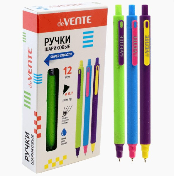 Ручка шариковая автоматическая 'deVENTE' d=0,7 мм, ультра гладкое письмо, немецкие чернила, 5070000