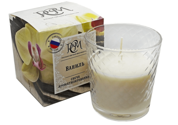 Свеча в стакане РСМ Ваниль 30 ч 3113001