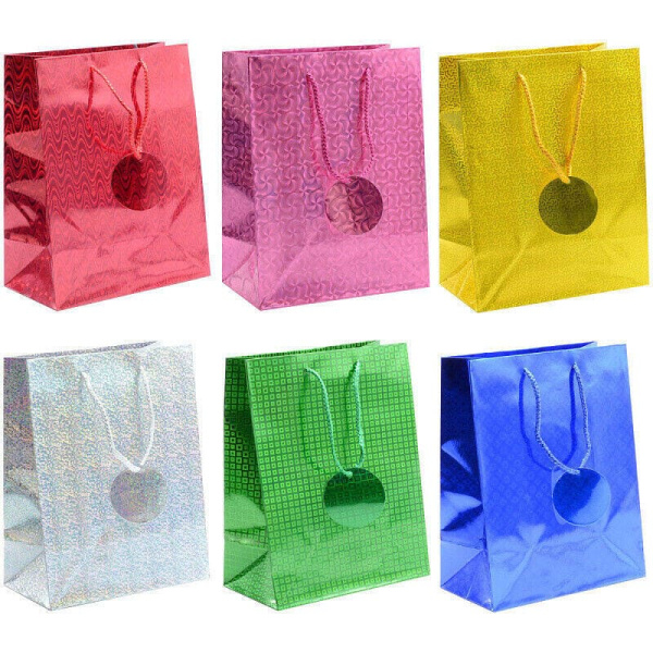 Пакет подарочный Winter Wings голография 330х460х102мм BG7811