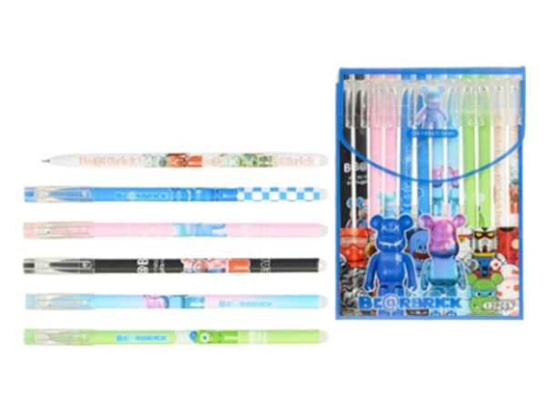 Ручка пиши-стирай 'Basir.Gloomy Bear', гелевая 0,5 мм , дизайн ассорти, QX-1856