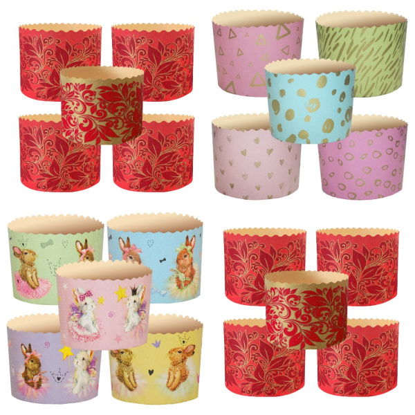 Форма для куличей 70;85 ЗАЙЧИКИ;КРАСНАЯ ПАСХА;ПАСТЕЛЬ МИКС;ЖОСТОВО