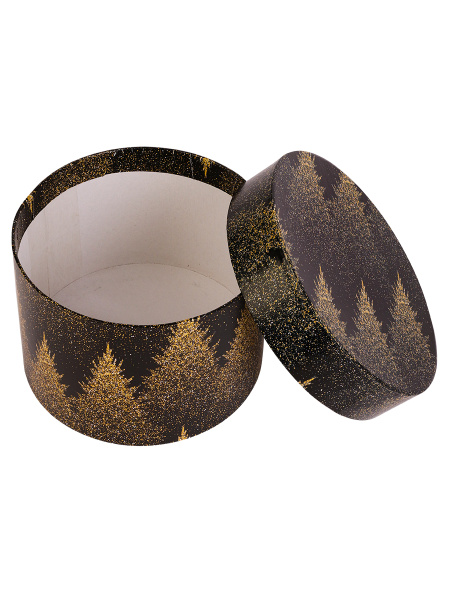 Коробка подарочная Miland 'Золотой лес', 17х22 см., круглая (Серия 5в1), 1147